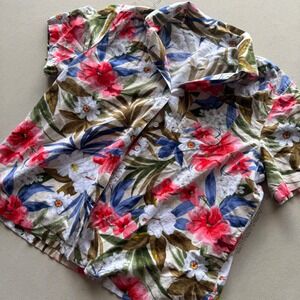 Y2K Unbranded Floral Hawaiian Button Up Shirt